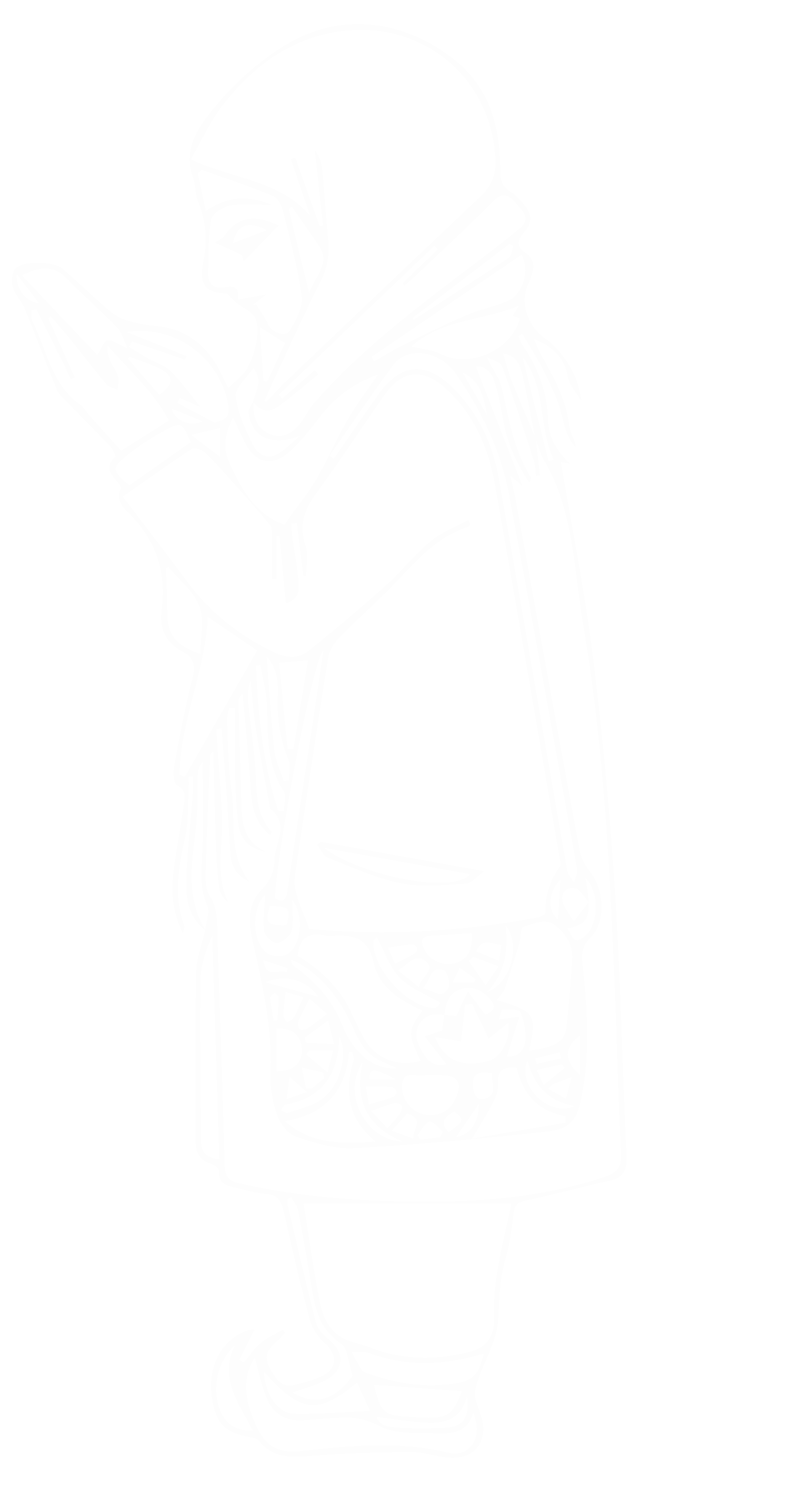 Illustration of two women wearing headscarves